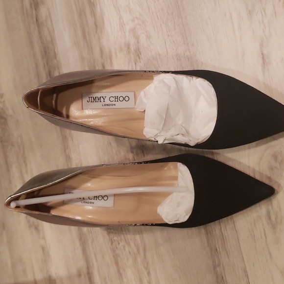 Jimmy choo size 39 color sliver and black suede and leather - Picture 4 of 7